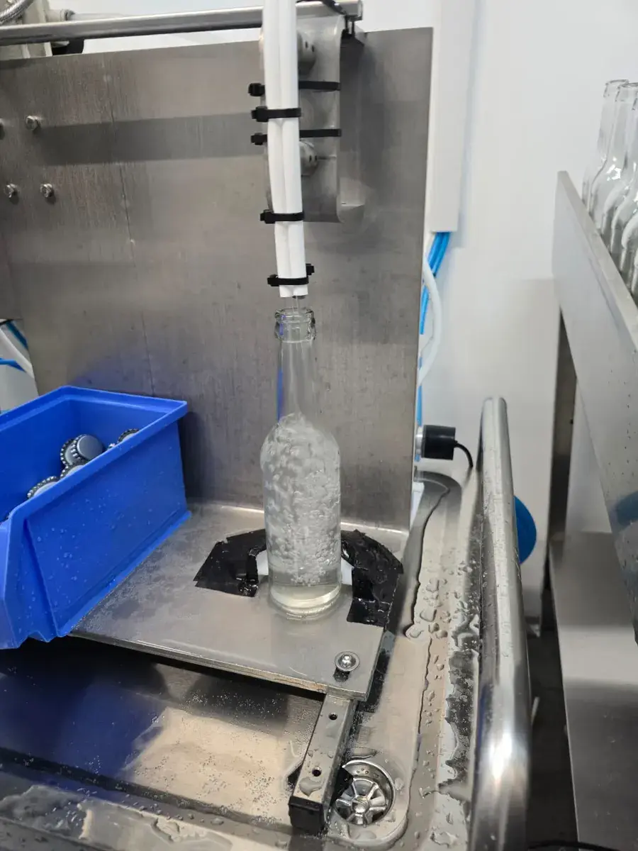 Close-up of the AWAKE filling process