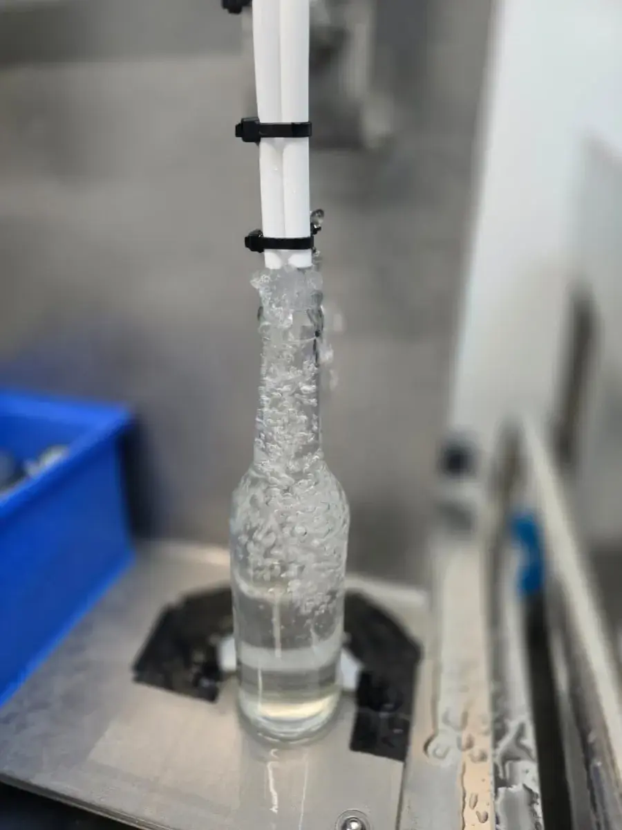 AWAKE bottle during filling