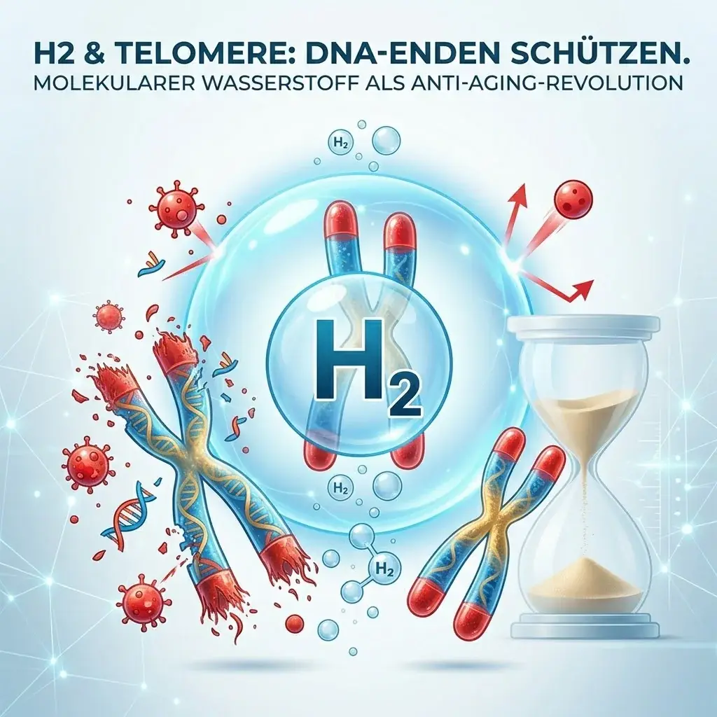 Telomeres and DNA – molecular hydrogen and cellular aging