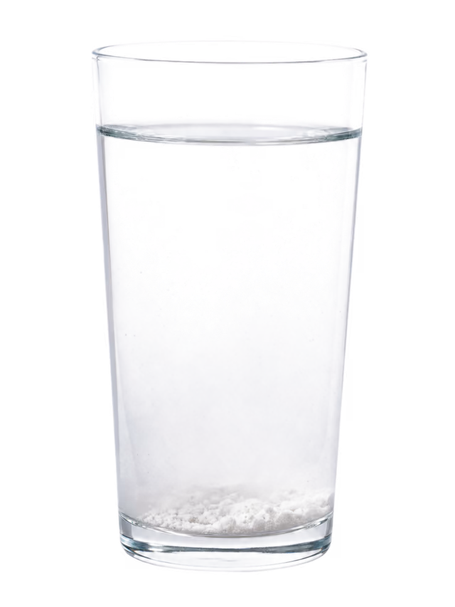 Weißliche Trübung und Magnesiumhydroxid-Bodensatz im Glas nach einer H₂-Brausetablette